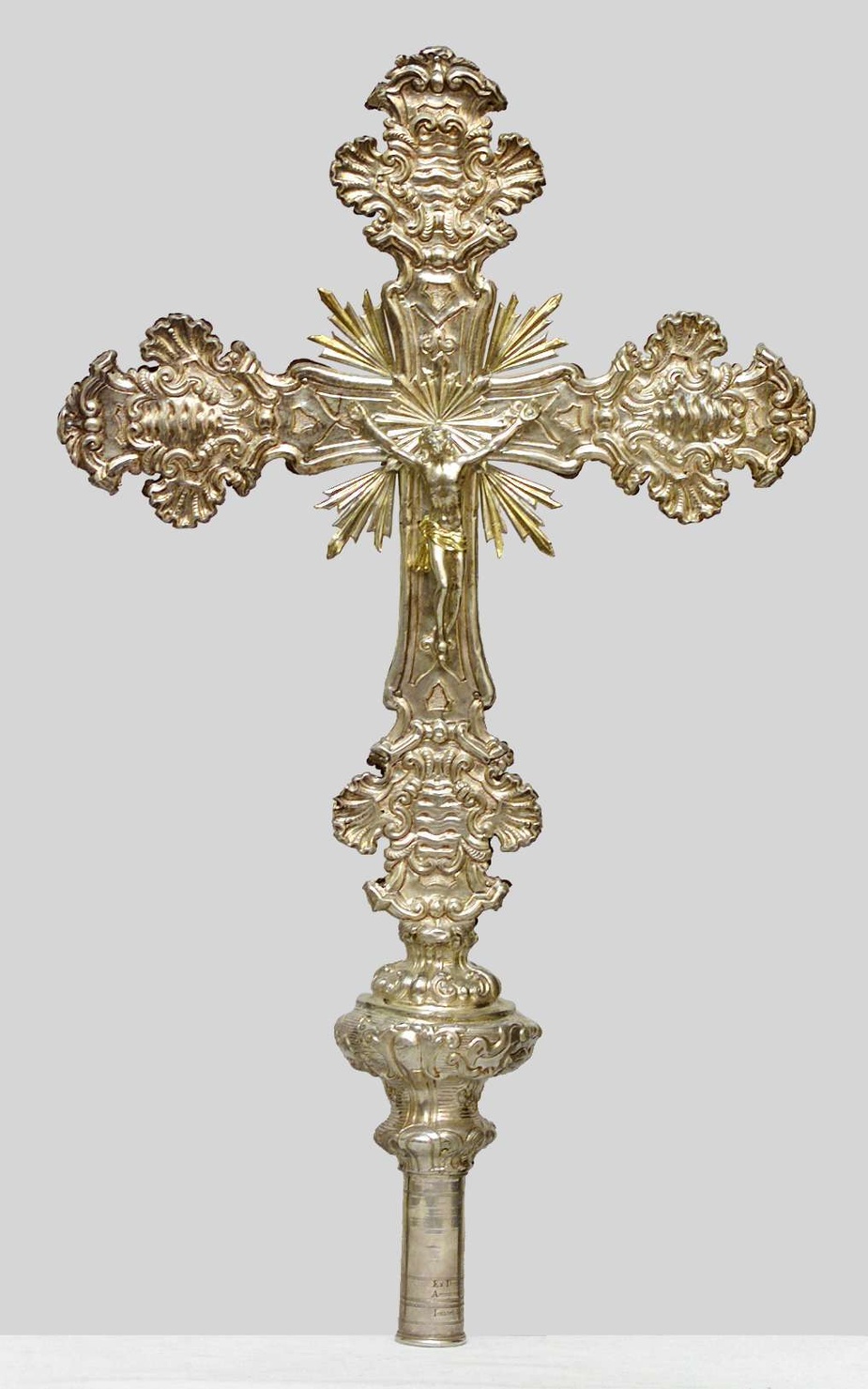 croce processionale, opera isolata - bottega lombarda (sec. XVIII)