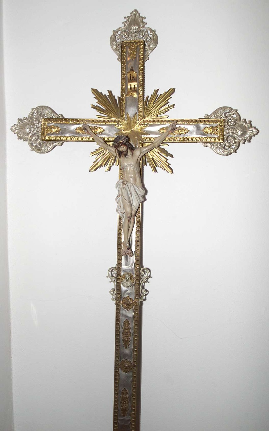 croce processionale, opera isolata - bottega lombarda (seconda metà sec. XIX)