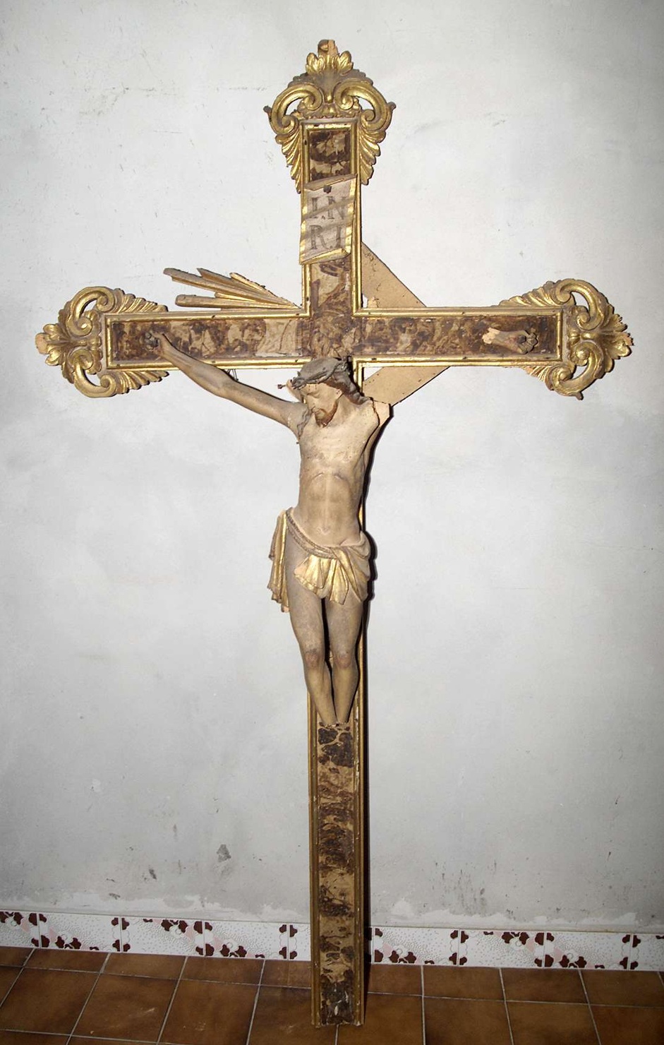 croce processionale, opera isolata - bottega lombarda (seconda metà sec. XIX)