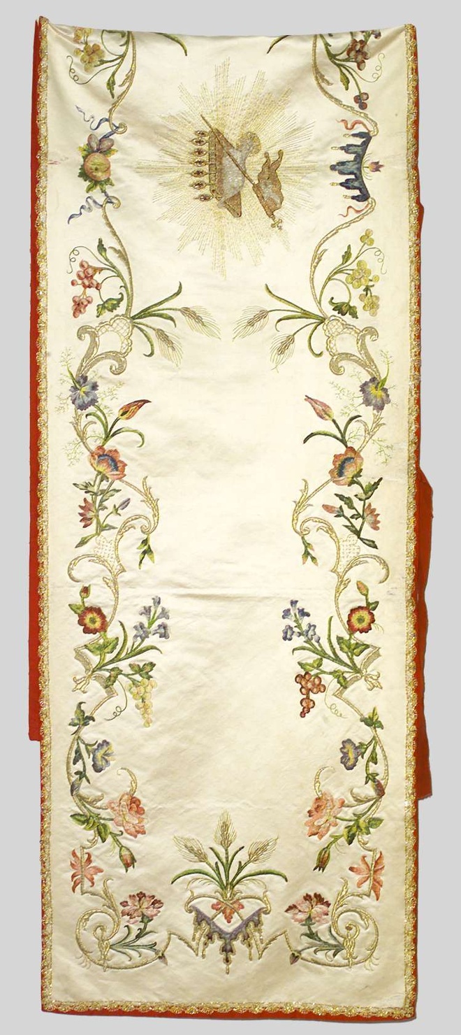 velo omerale, opera isolata - manifattura lombarda (sec. XIX)