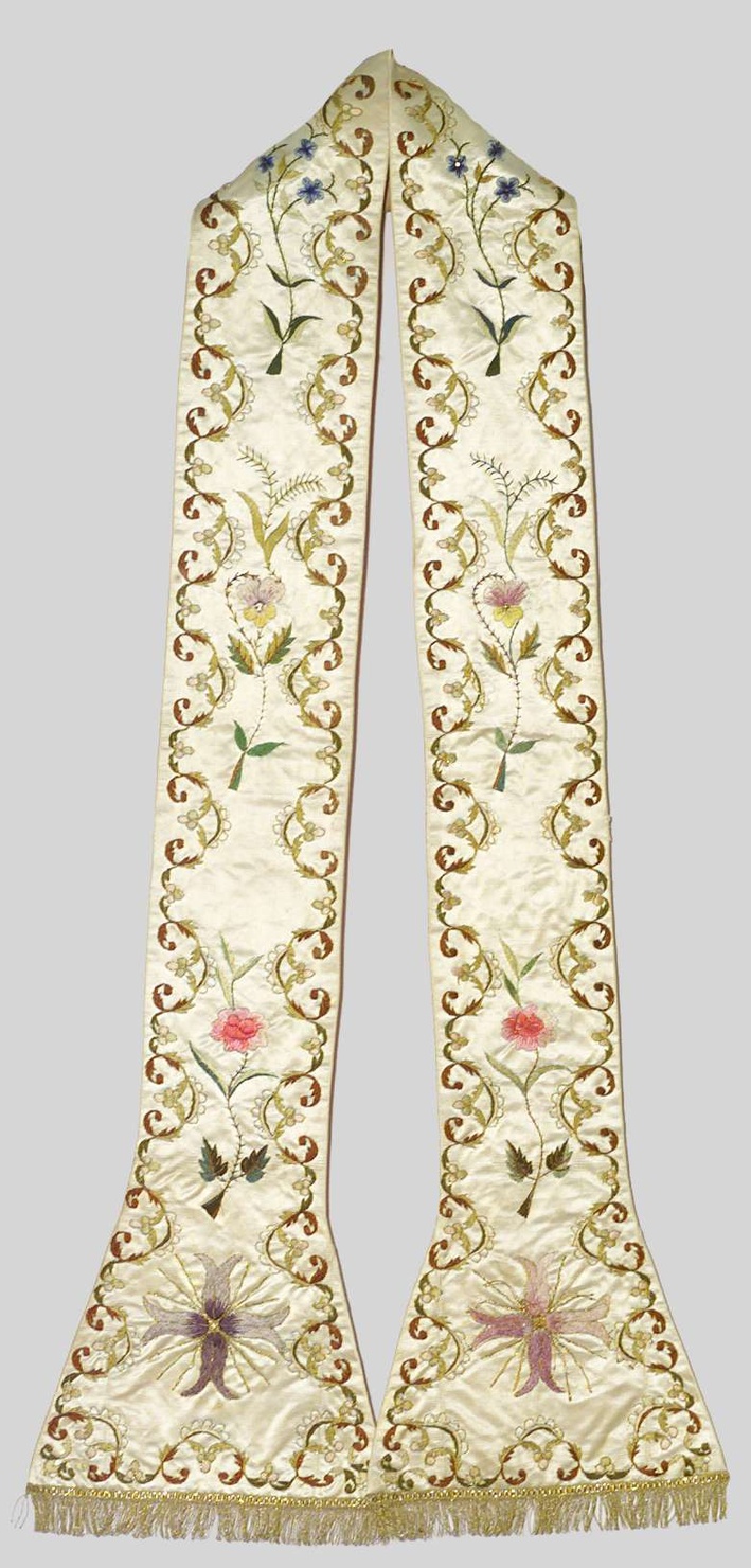 stola, opera isolata - manifattura lombarda (sec. XIX)