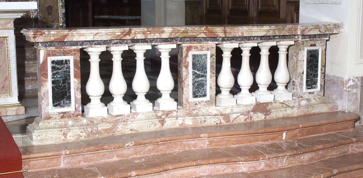 balaustrata, coppia - bottega bergamasca (ultimo quarto sec. XVIII)