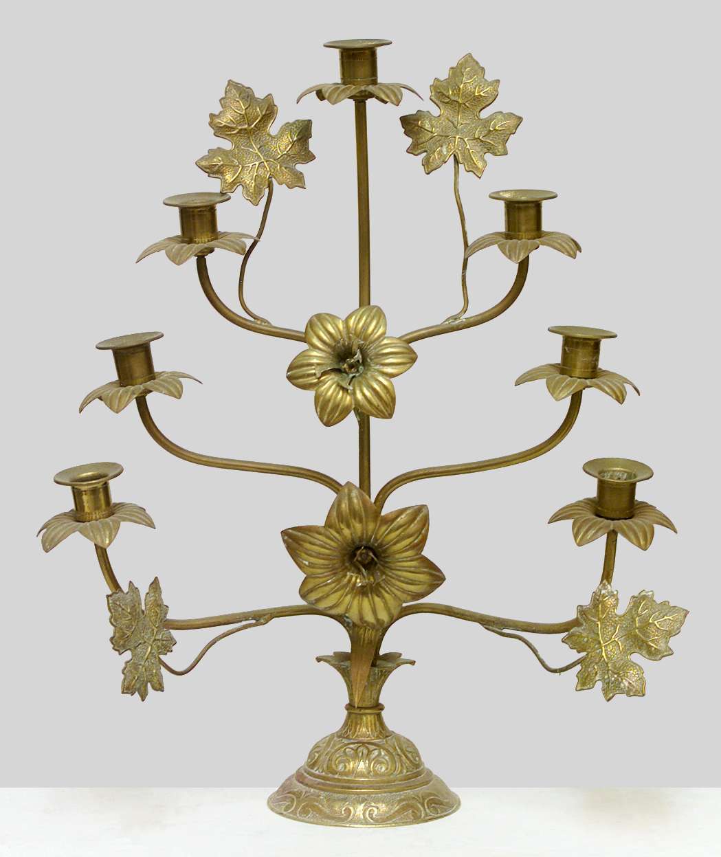 candelabro da chiesa, coppia - bottega lombarda (primo quarto sec. XX)