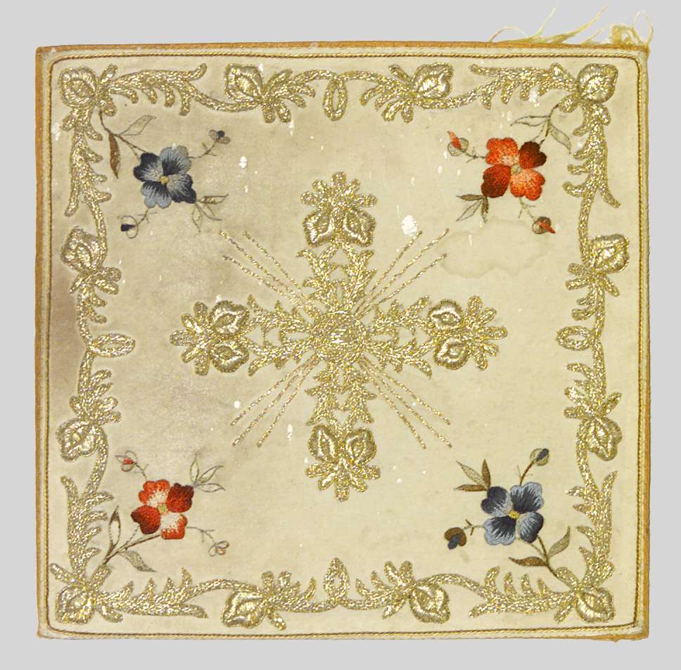 borsa del corporale, elemento d'insieme - manifattura lombarda (sec. XIX)