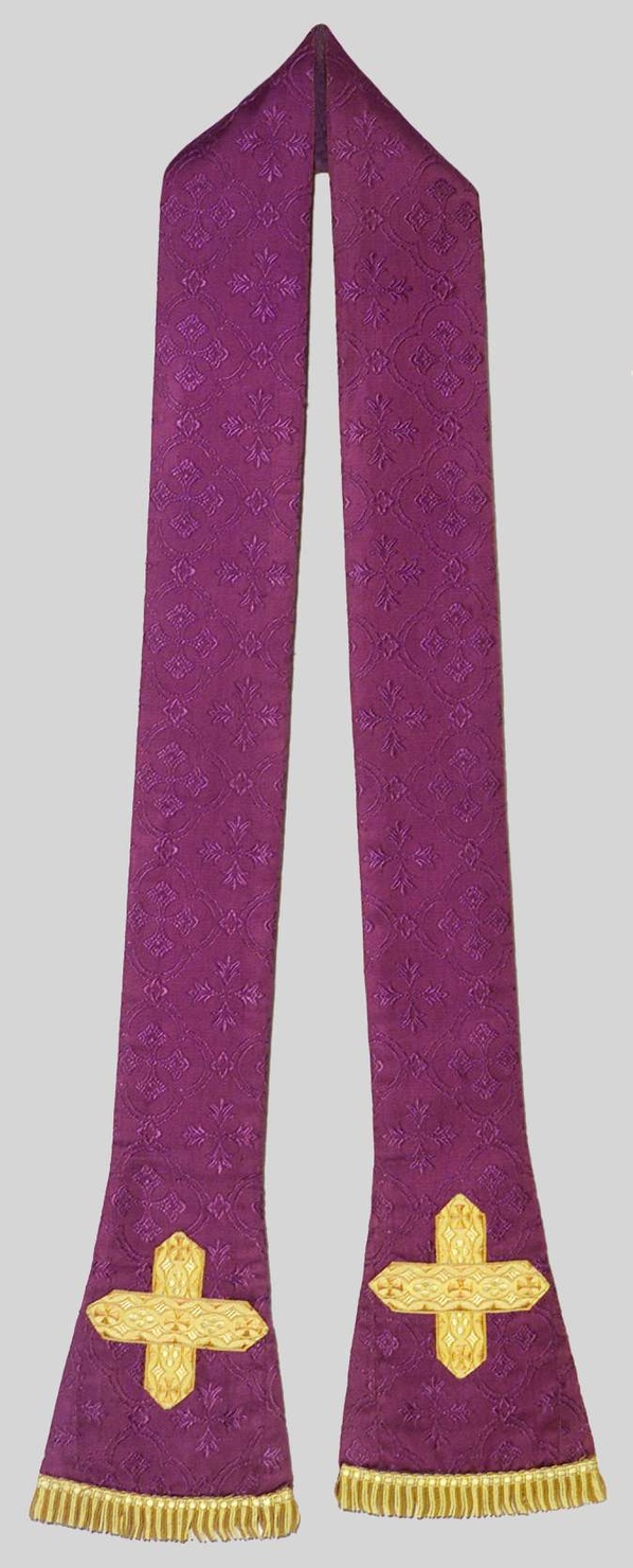 stola, elemento d'insieme - manifattura italiana (terzo quarto sec. XX)