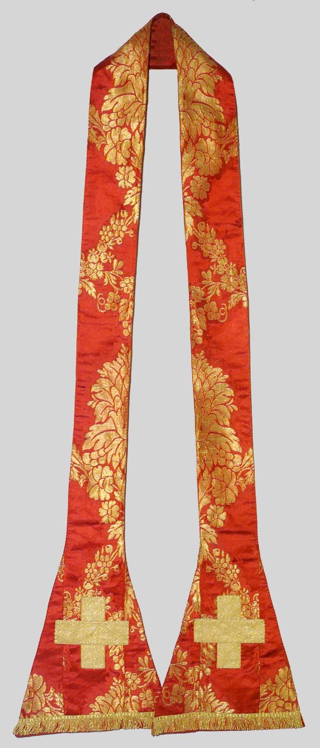 stola, elemento d'insieme - manifattura italiana (sec. XIX)