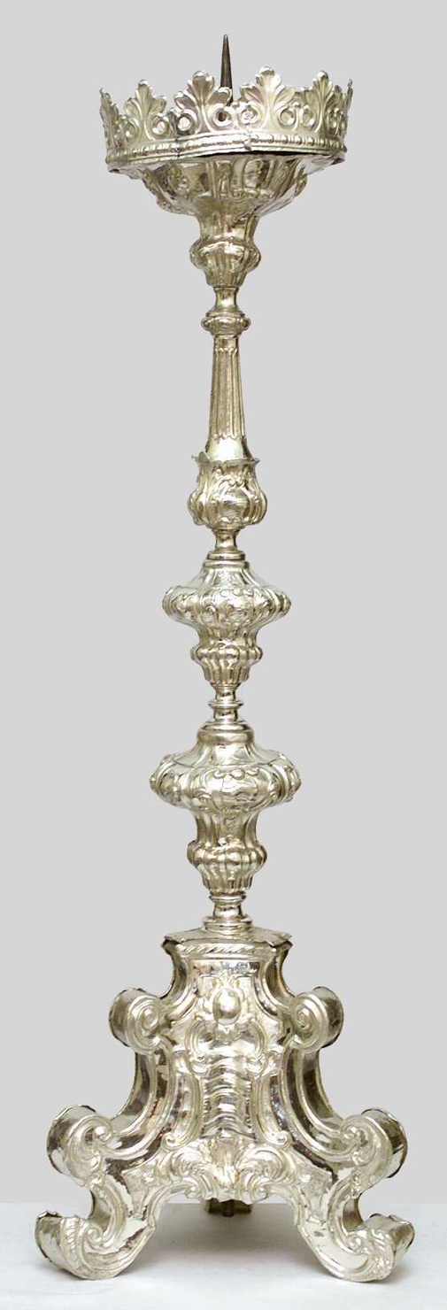candeliere d'altare, serie - bottega lombarda (sec. XVIII)