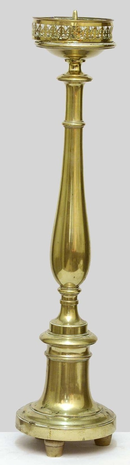 candeliere d'altare, serie - bottega lombarda (sec. XIX)