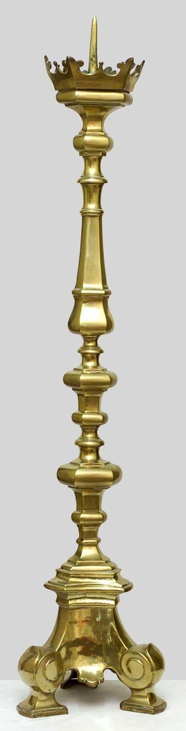 candeliere d'altare, serie - bottega lombarda (sec. XVIII)