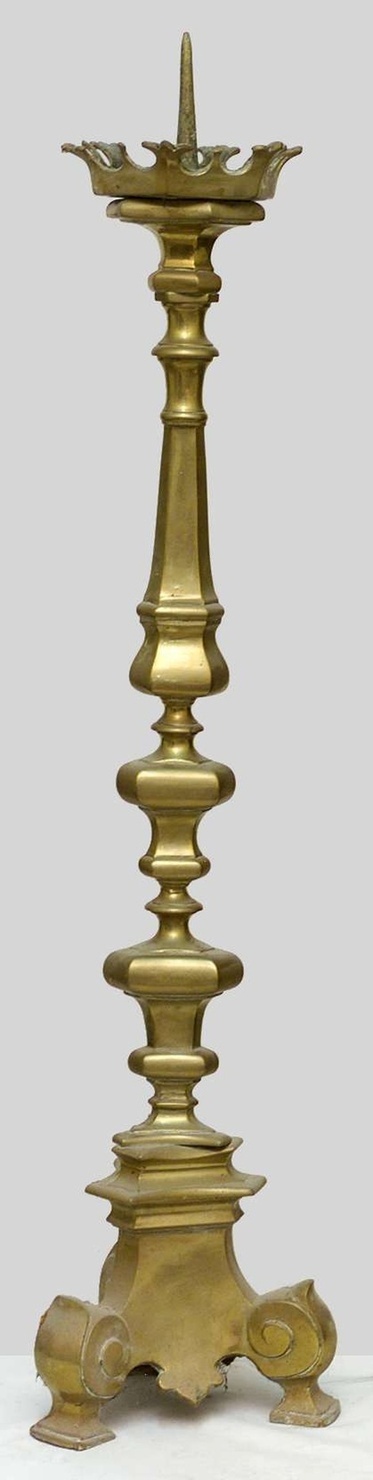 candeliere d'altare, serie - bottega lombarda (sec. XVIII)