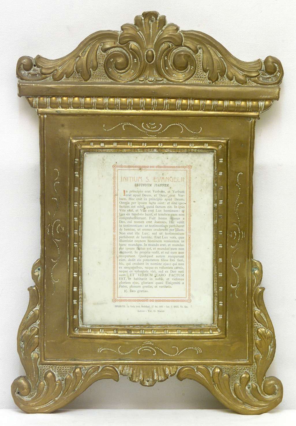 cartagloria, elemento d'insieme - bottega lombarda (sec. XIX)