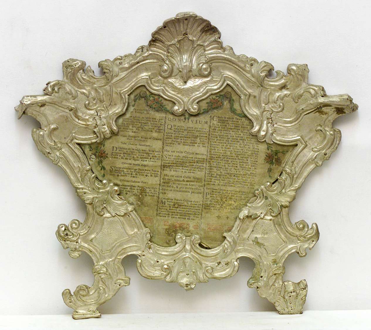 cartagloria, elemento d'insieme - bottega lombarda (sec. XVIII)