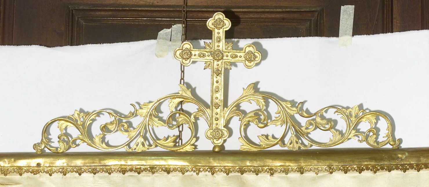 stendardo processionale, elemento d'insieme - bottega lombarda (seconda metà sec. XIX)