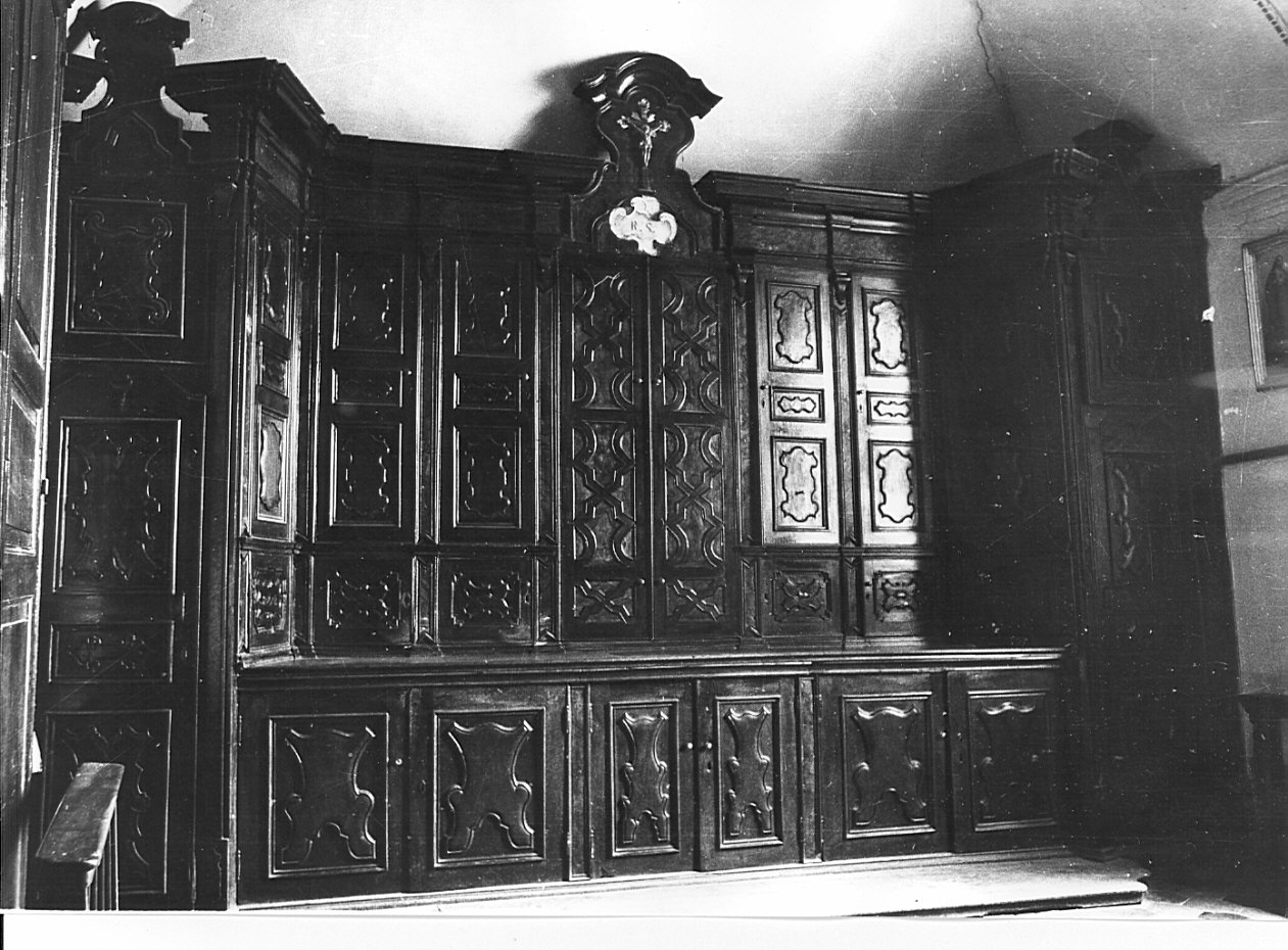 armadio da sacrestia, opera isolata - bottega lombarda (secc. XVII/ XVIII)