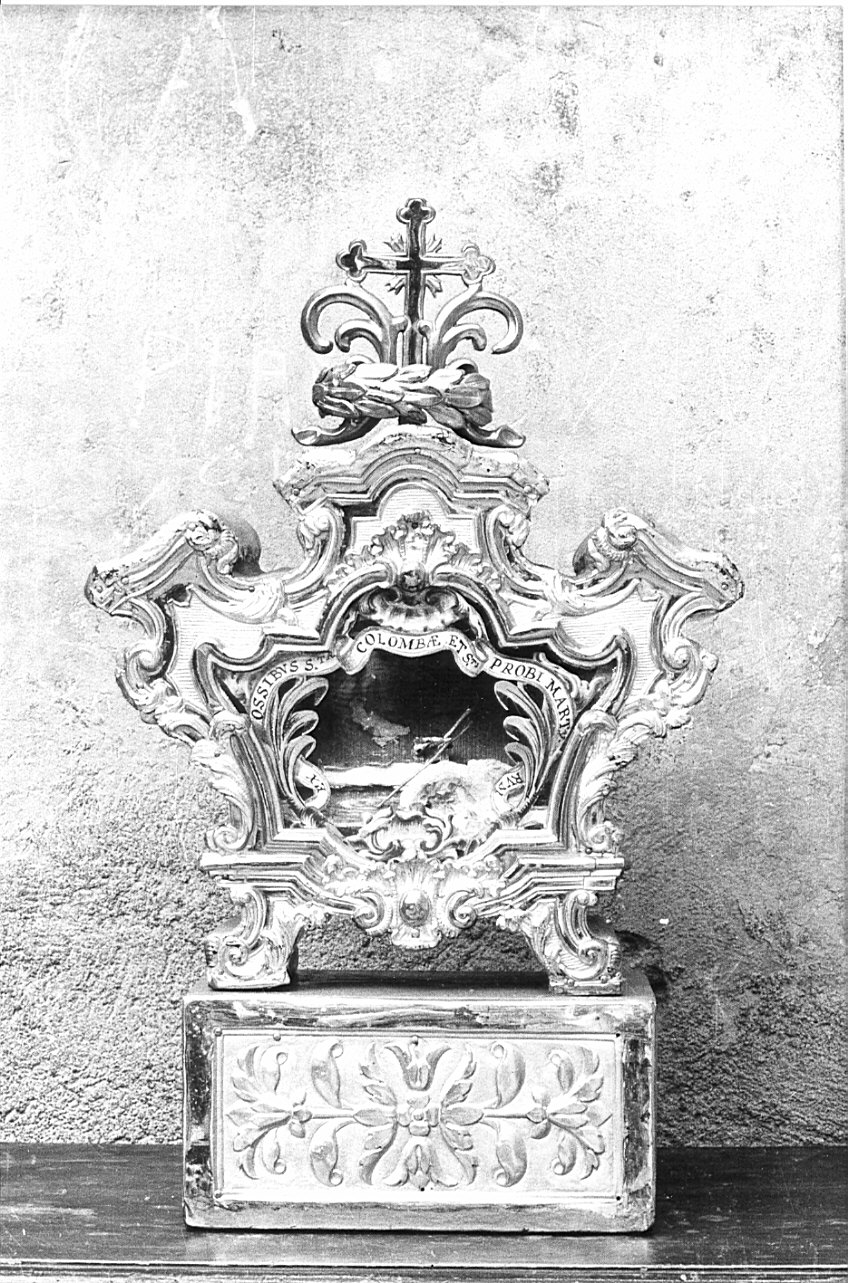 reliquiario a teca - a urna, serie - bottega lombarda (sec. XVIII)