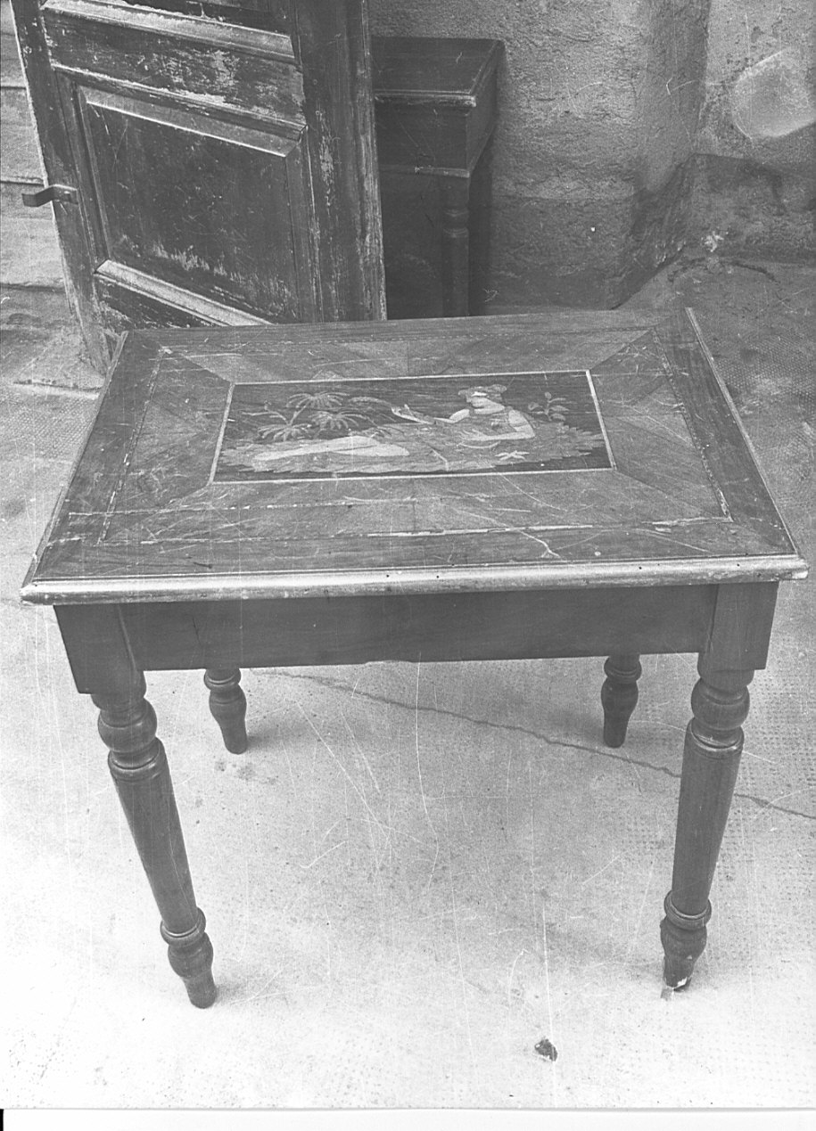 tavolino, opera isolata - bottega lombarda (sec. XIX)
