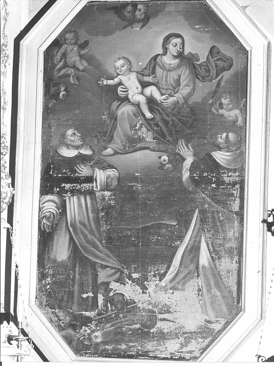 Madonna con Bambino e Santi Domenicani (dipinto, opera isolata) - ambito lombardo (sec. XVII)