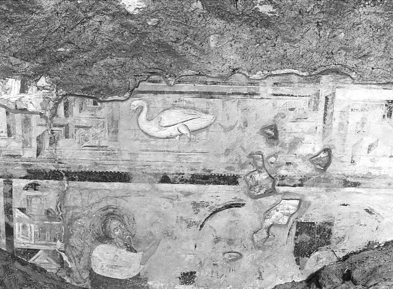 storia di Mosè (dipinto, frammento) - ambito italiano (sec. XI)