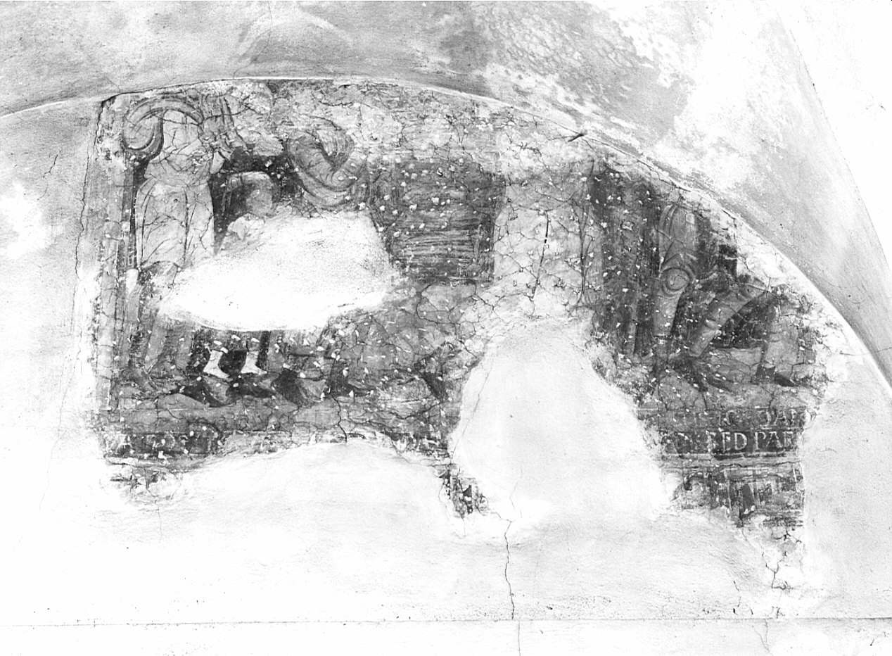 passaggio del fiume Giordano (dipinto, frammento) - ambito italiano (sec. XI)