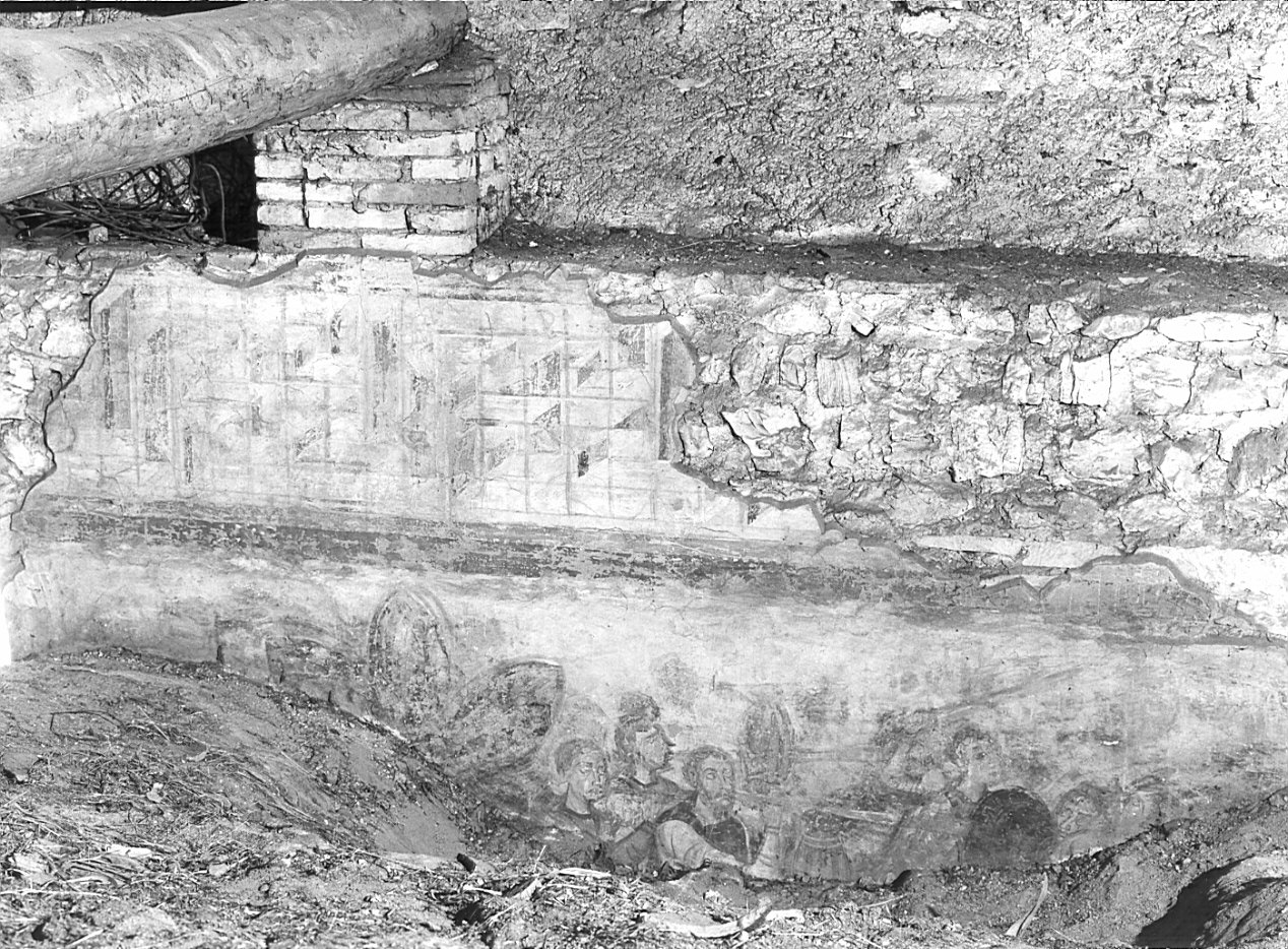 battaglia di Gedeone contro i Madianiti (dipinto, frammento) - ambito italiano (sec. XI)