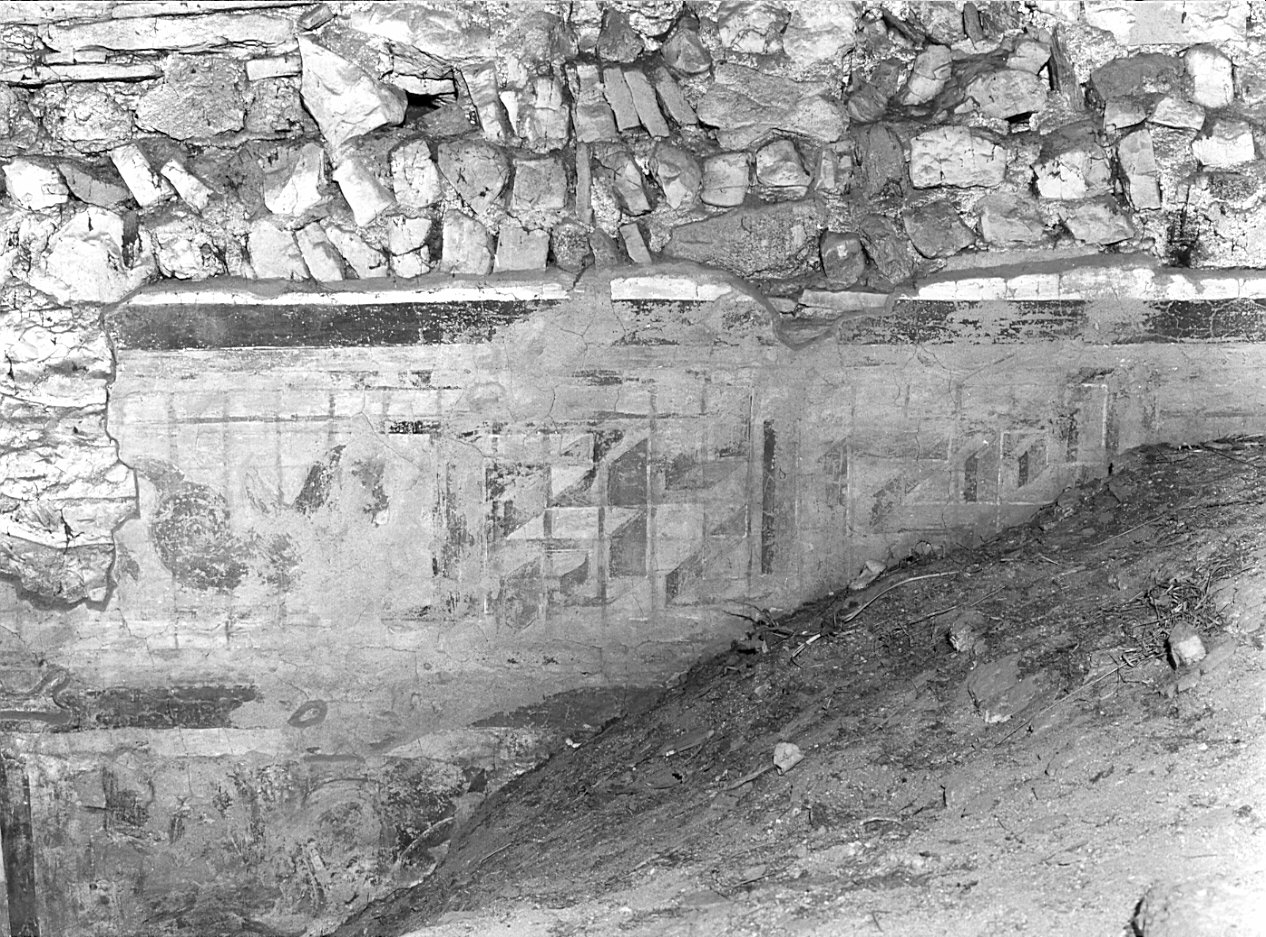 episodio della vita di Sansone (dipinto, frammento) - ambito italiano (sec. XI)