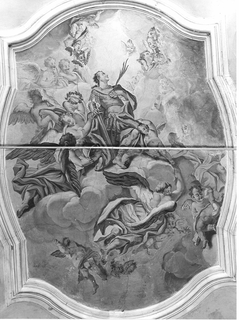 apoteosi di San Calogero/ San Pietro in gloria/ Dio Padre (dipinto) - ambito lombardo (fine/inizio secc. XVII/ XVIII)