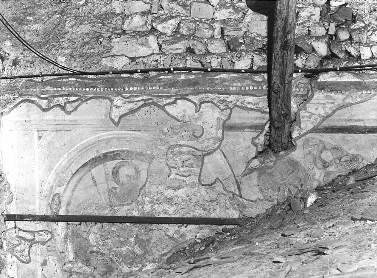 dipinto, frammento - ambito italiano (seconda metà sec. XI, sec. XVI)