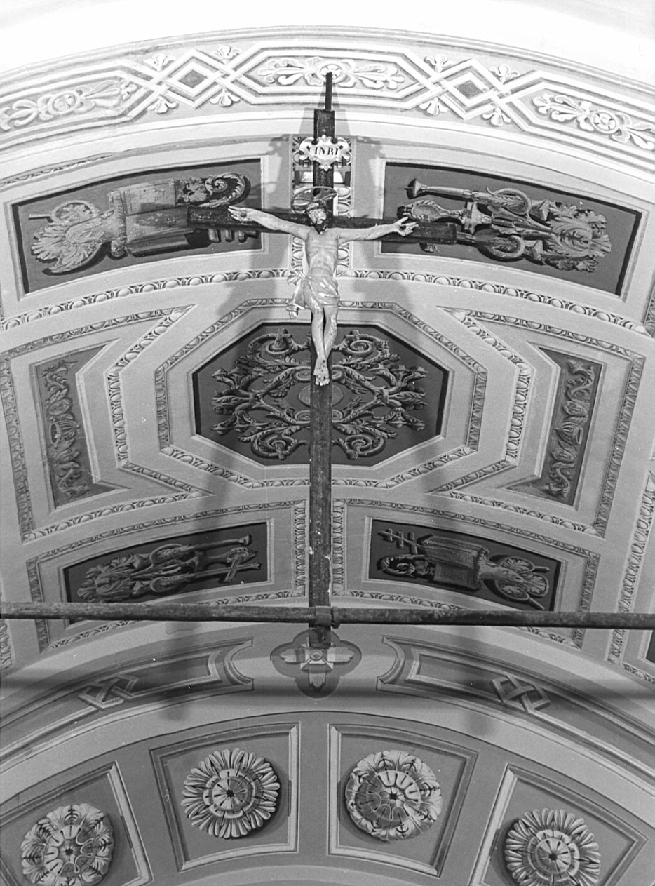 crocifisso del trave trionfale, opera isolata - bottega lombarda (sec. XVIII)