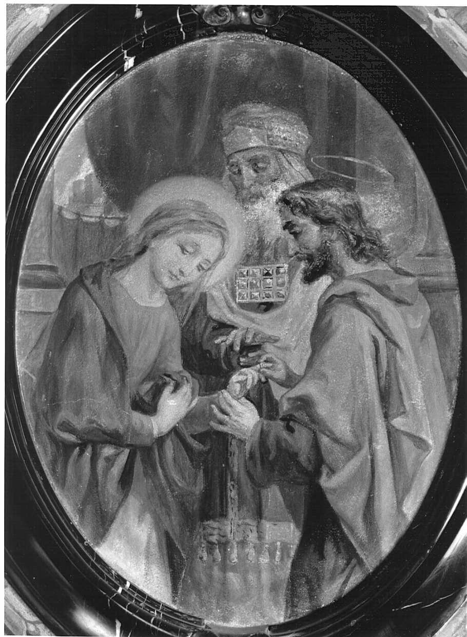 Sposalizio di Maria Vergine (dipinto) di Morgari Luigi (sec. XX)