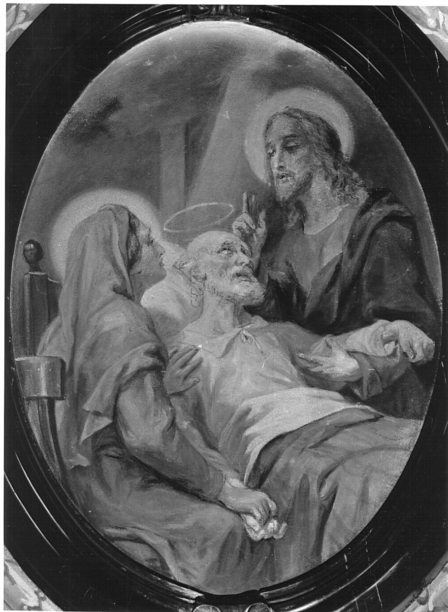 morte di San Giuseppe (dipinto) di Morgari Luigi (sec. XX)