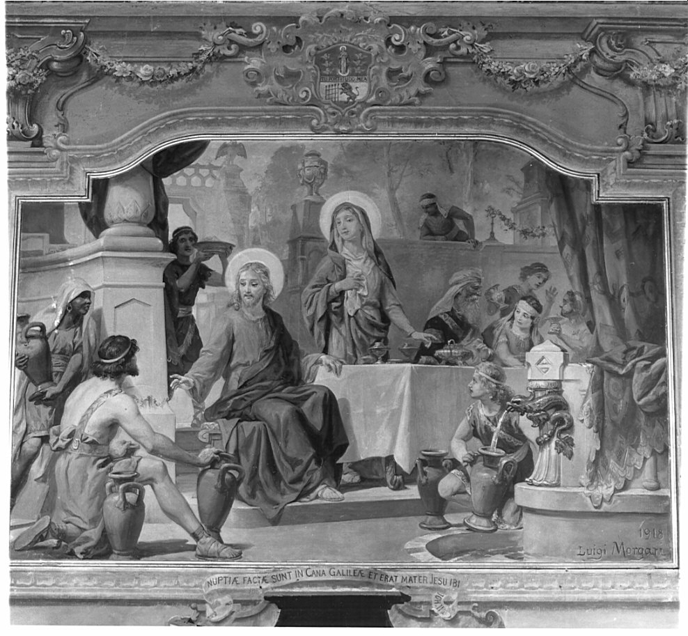 nozze di Cana (dipinto) di Morgari Luigi (sec. XX)