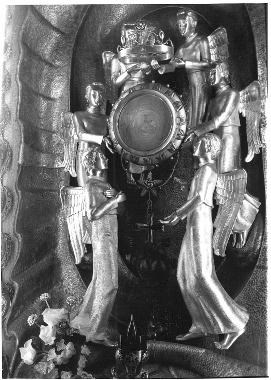 reliquiario a teca - bottega lombarda (sec. XX)