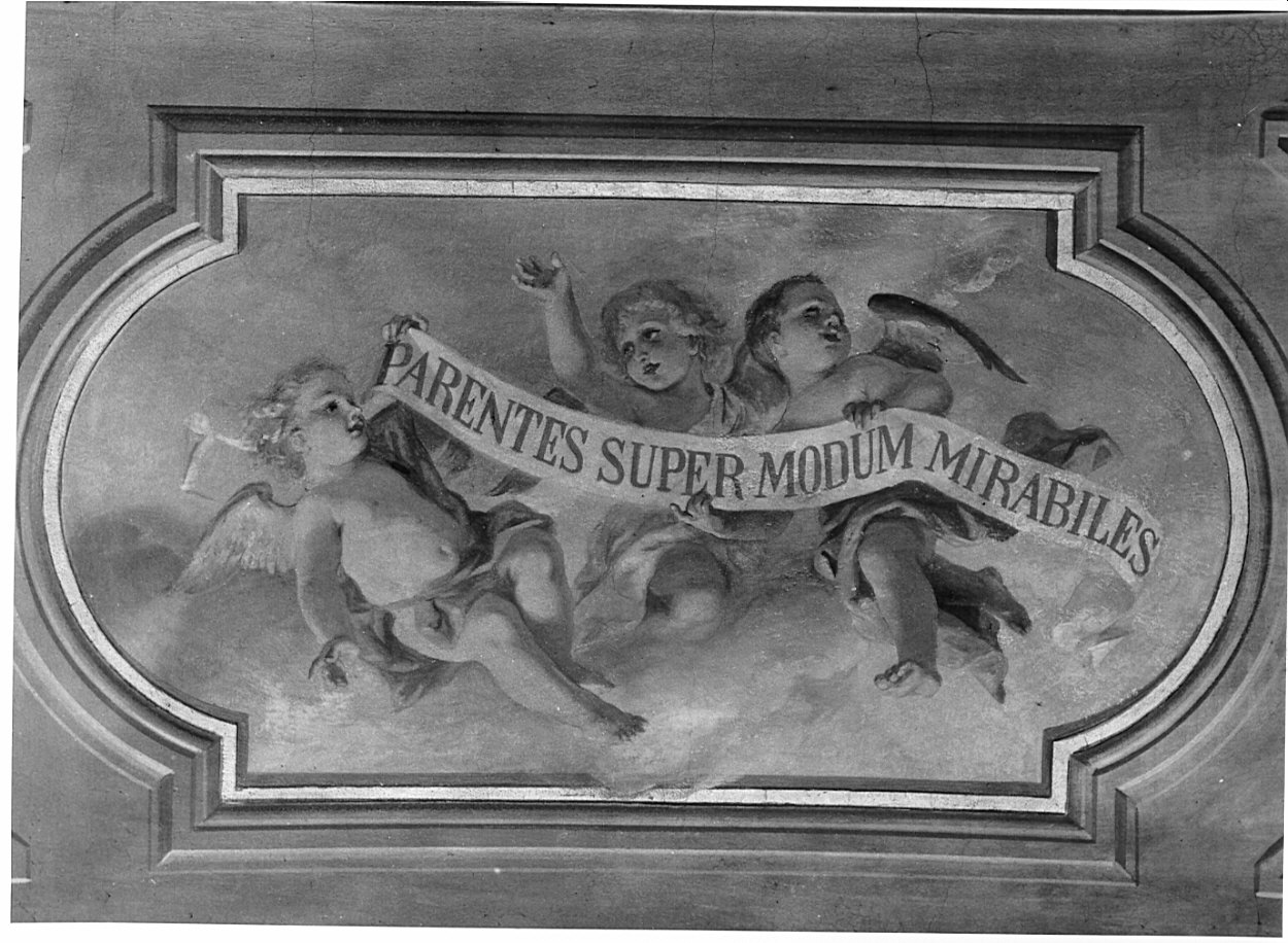 angioletti reggicartiglio (dipinto) di Morgari Luigi (scuola) (sec. XX)