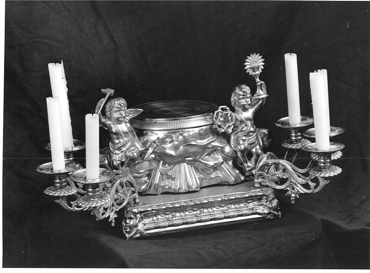 tronetto per esposizione eucaristica, opera isolata - bottega lombarda (sec. XIX)