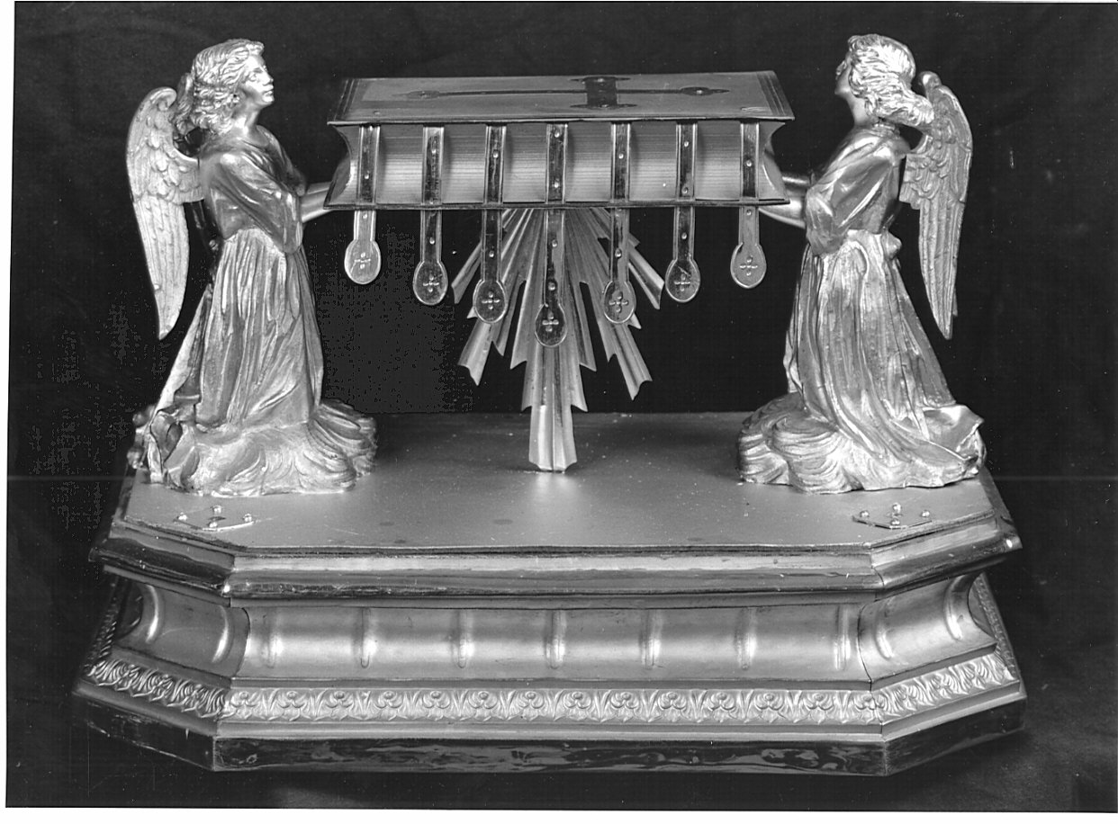 tronetto per esposizione eucaristica, opera isolata - bottega lombarda (sec. XIX)