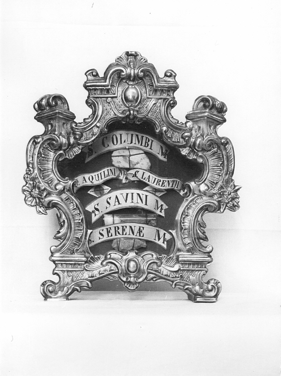 reliquiario a teca - a cassetta, serie - bottega lombarda (sec. XIX)