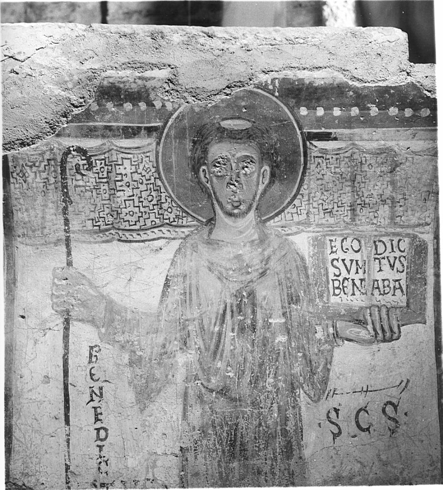 San Benedetto (dipinto, elemento d'insieme) - ambito italiano (fine sec. XI)