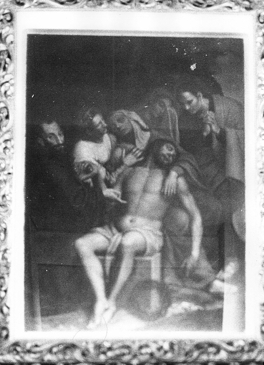 deposizione di Cristo nel sepolcro (dipinto, opera isolata) di Campi Giulio (attribuito) (sec. XVI)