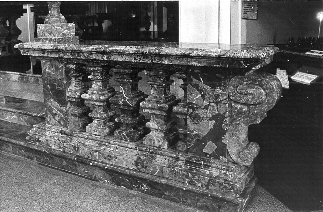 balaustrata - bottega lombarda (fine/inizio secc. XVII/ XVIII)