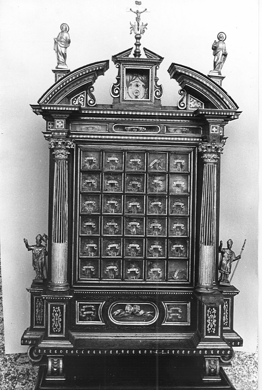 reliquiario, opera isolata - bottega lombarda (fine/inizio secc. XVI/ XVII)