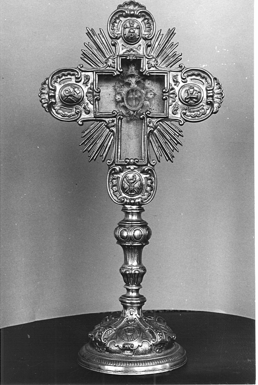 reliquiario - a croce, opera isolata - bottega lombarda (sec. XVIII)