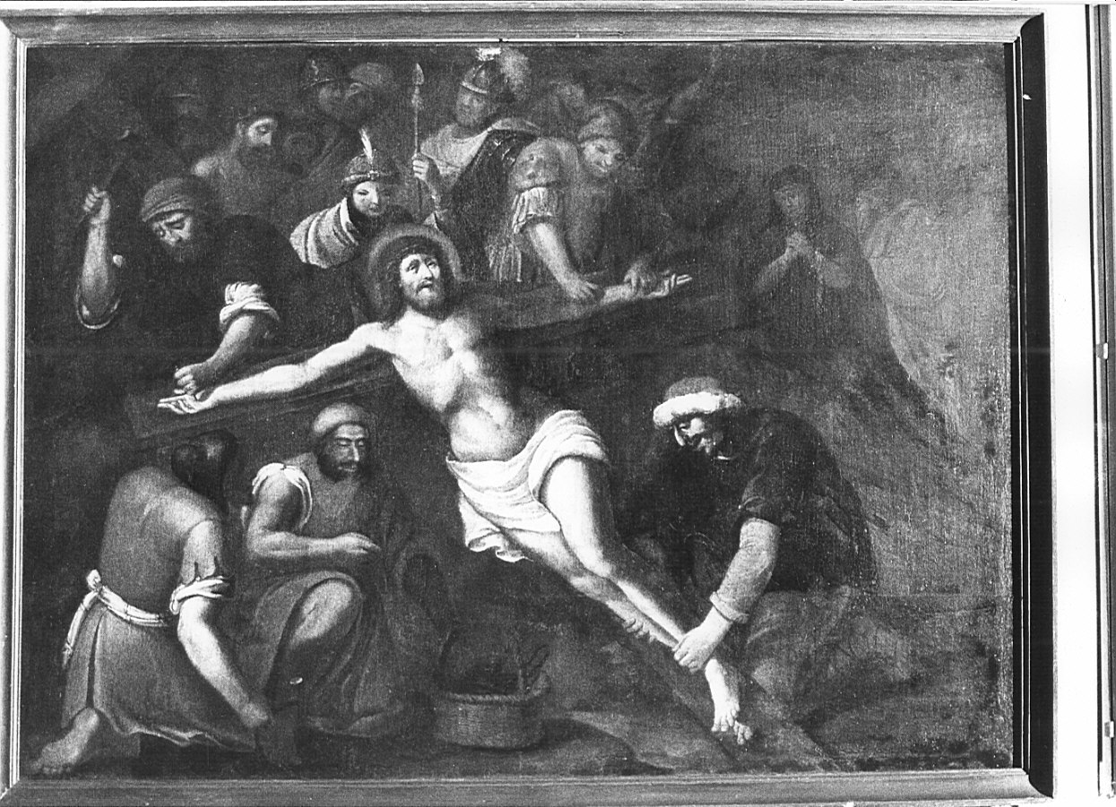 Cristo inchiodato alla croce (dipinto, opera isolata) - ambito lombardo (sec. XVII)
