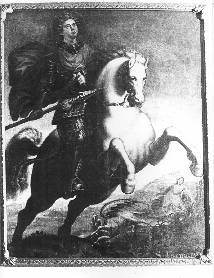 San Giorgio a cavallo (dipinto, opera isolata) - ambito lombardo (sec. XVII)