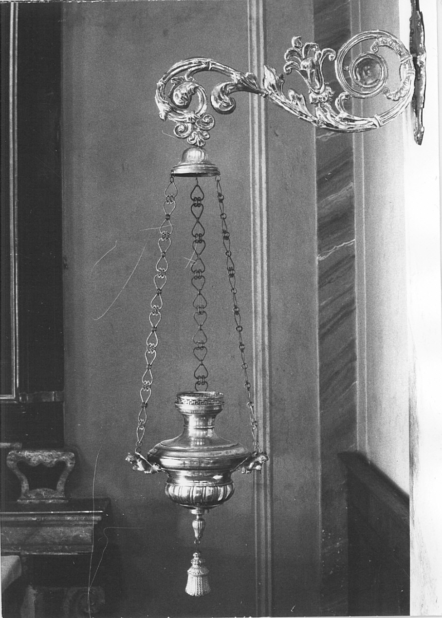 lampada pensile, coppia - bottega lombarda (inizio sec. XIX)