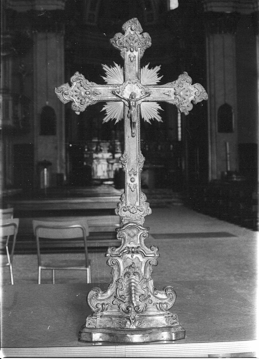 croce d'altare, opera isolata - bottega lombarda (sec. XVIII)