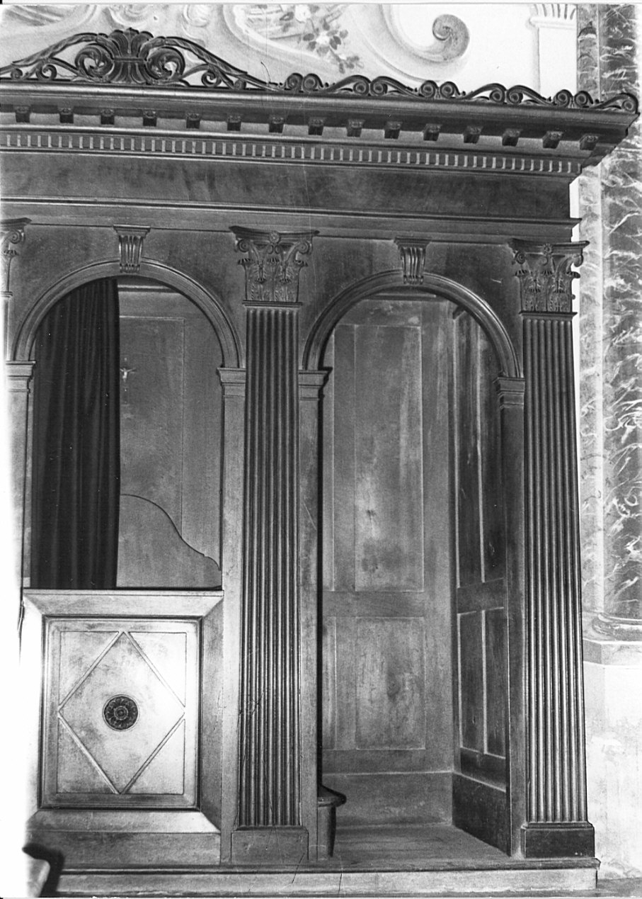 confessionale, coppia - bottega lombarda (sec. XIX)