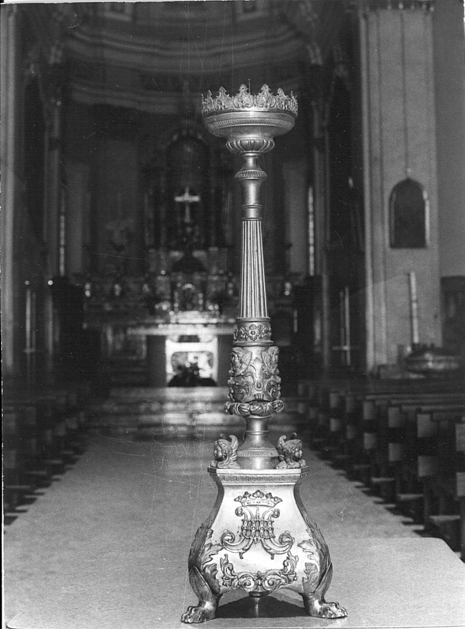 candeliere d'altare, serie - bottega lombarda (sec. XIX)