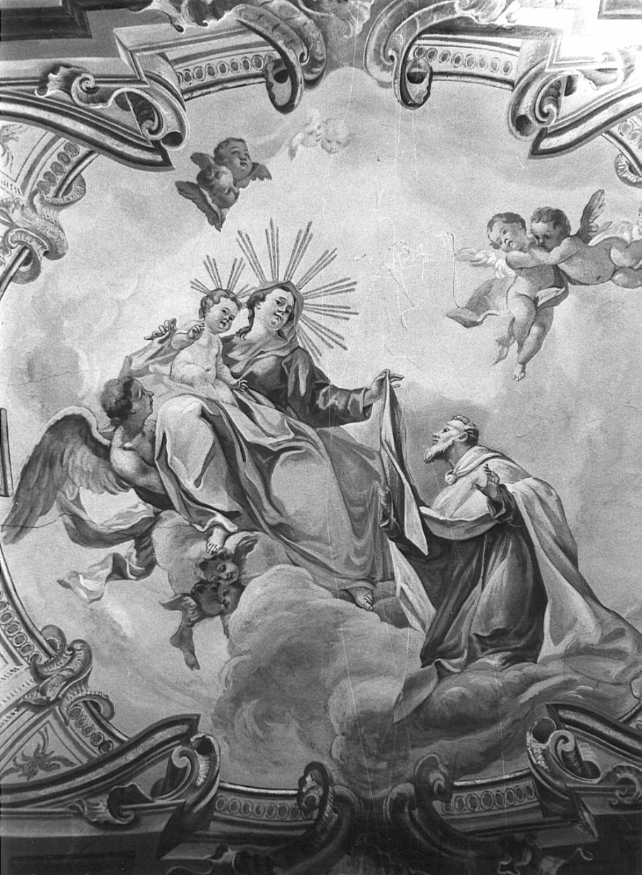 Madonna del Carmelo in Gloria con Bambino e Santi (dipinto, opera isolata) - ambito lombardo (sec. XVIII)