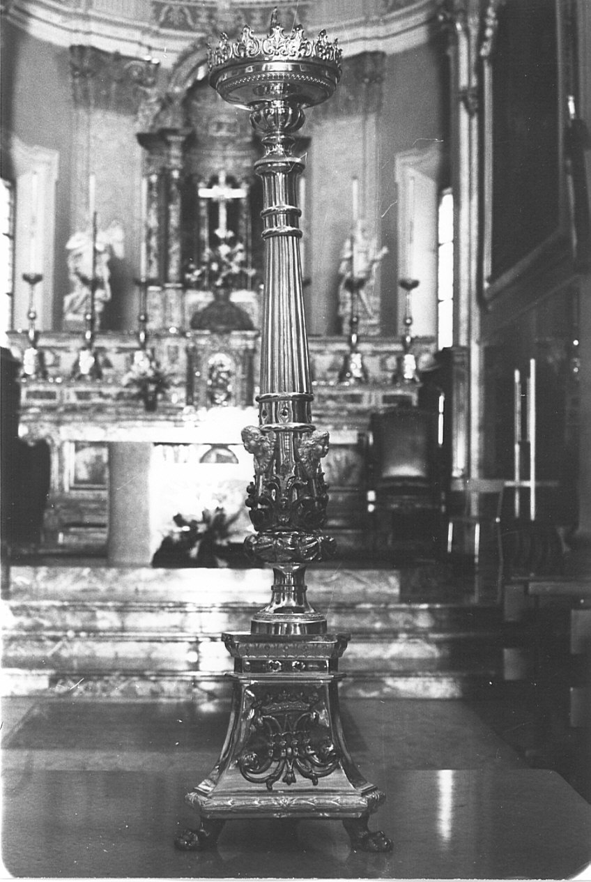 candeliere d'altare, serie - bottega lombarda (sec. XIX)