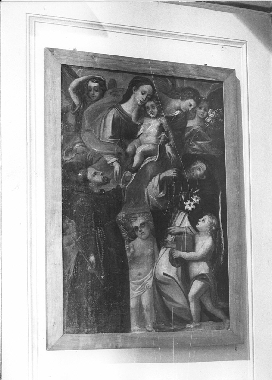 Madonna in gloria con Bambino tra Santi (dipinto, opera isolata) - ambito lombardo (seconda metà sec. XVII)
